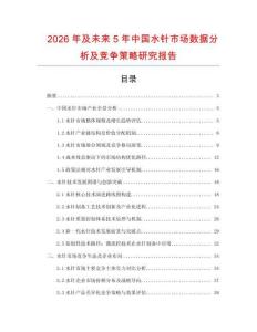 2026年及未來5年中國水針市場數(shù)據(jù)分析及競爭策略研究報(bào)告
