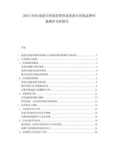 2025-2030旅游目的地營銷體系創新目的地品牌形象維護分析報告