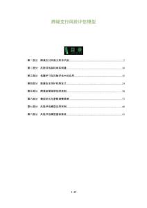 跨境支付風險評估模型