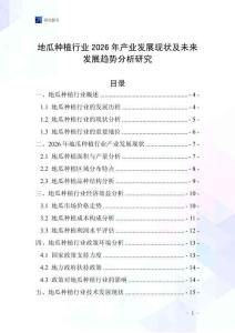地瓜種植行業2026年產業發展現狀及未來發展趨勢分析研究