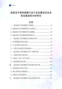 溫泉泥療身體裹敷行業(yè)產(chǎn)業(yè)發(fā)展現(xiàn)狀及未來(lái)發(fā)展趨勢(shì)分析研究
