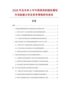 2026年及未來5年中國倒角樹脂輪磨輪市場數據分析及競爭策略研究報告