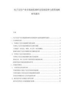 電子支付產(chǎn)業(yè)市場深度調(diào)研及發(fā)展趨勢與投資戰(zhàn)略研究報(bào)告