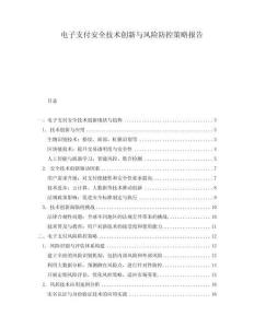 電子支付安全技術(shù)創(chuàng)新與風(fēng)險(xiǎn)防控策略報(bào)告