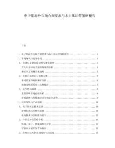 電子煙海外市場合規(guī)要求與本土化運(yùn)營策略報告