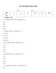 2025年思科進制轉(zhuǎn)化題目及答案