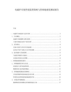 電磁爐市場終端促銷策略與價格敏感度測試報告