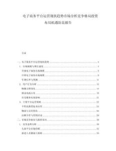 電子商務(wù)平臺運(yùn)營現(xiàn)狀趨勢市場分析競爭格局投資布局機(jī)遇防范報(bào)告