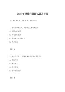 2025年短路問題面試題及答案