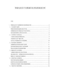 智能電表芯片雙模通信技術標準演進分析