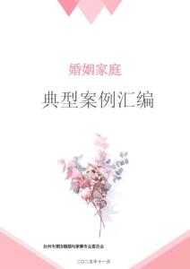 婚姻家庭典型案例匯編 2025