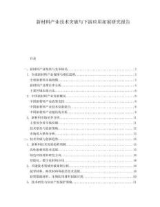 新材料產(chǎn)業(yè)技術(shù)突破與下游應(yīng)用拓展研究報(bào)告