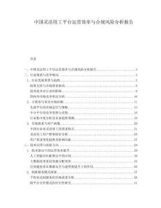 中國靈活用工平臺運營效率與合規(guī)風險分析報告