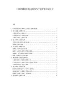 中國存儲芯片技術路線與產能擴張規劃分析