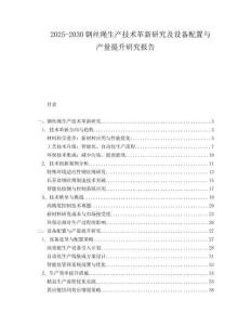 2025-2030鋼絲繩生產技術革新研究及設備配置與產量提升研究報告