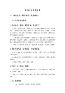 職場禮儀全面指南