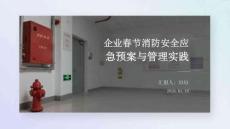 企業(yè)春節(jié)消防安全應(yīng)急預(yù)案與管理實(shí)踐