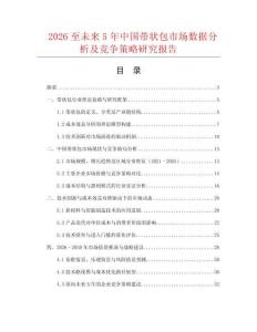2026至未來5年中國帶狀包市場數據分析及競爭策略研究報告