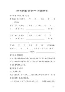 2026年度離婚協(xié)議書范本106（婚姻解除方案）