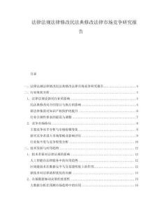 法律法規法律修改民法典修改法律市場競爭研究報告