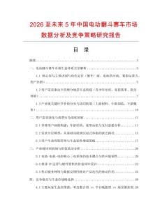 2026至未來5年中國電動(dòng)翻斗賽車市場(chǎng)數(shù)據(jù)分析及競(jìng)爭(zhēng)策略研究報(bào)告