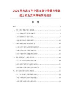 2026至未來(lái)5年中國(guó)8路計(jì)費(fèi)器市場(chǎng)數(shù)據(jù)分析及競(jìng)爭(zhēng)策略研究報(bào)告