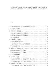 法律咨詢行業(yè)未成年人保護(hù)法律服務(wù)市場分析報(bào)告