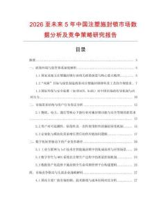 2026至未來5年中國注塑施封鎖市場數據分析及競爭策略研究報告