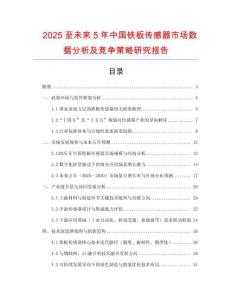 2025至未來5年中國鐵板傳感器市場數據分析及競爭策略研究報告