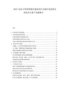 2025-2030中國智慧城市建設項目市場擴張政策支持技術方案產(chǎn)業(yè)鏈整合