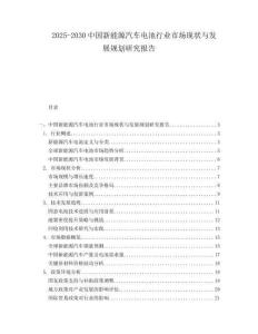 2025-2030中國(guó)新能源汽車電池行業(yè)市場(chǎng)現(xiàn)狀與發(fā)展規(guī)劃研究報(bào)告