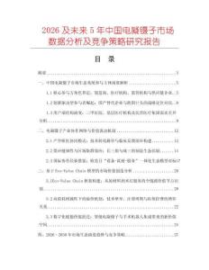 2026及未來5年中國電凝鑷子市場數據分析及競爭策略研究報告