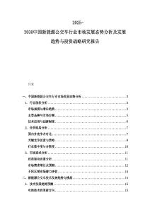2025-2030中國新能源公交車行業(yè)市場發(fā)展態(tài)勢分析及發(fā)展趨勢與投資戰(zhàn)略研究報告
