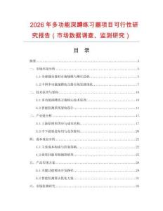 2026年多功能深蹲練習器項目可行性研究報告（市場數據調查、監測研究）