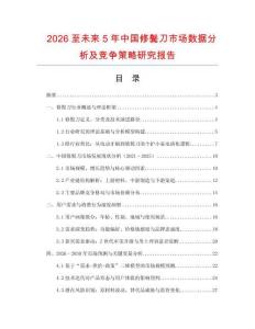 2026至未來(lái)5年中國(guó)修鬢刀市場(chǎng)數(shù)據(jù)分析及競(jìng)爭(zhēng)策略研究報(bào)告