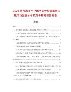 2026至未來5年中國網(wǎng)目分劃玻璃放大鏡市場數(shù)據(jù)分析及競爭策略研究報告