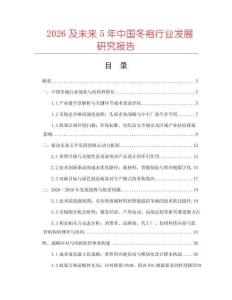 2026及未來(lái)5年中國(guó)冬袍行業(yè)發(fā)展研究報(bào)告