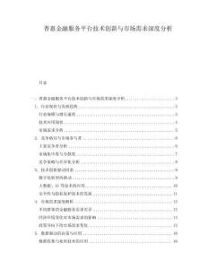 普惠金融服務平臺技術創(chuàng)新與市場需求深度分析