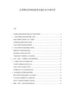反壟斷法律規(guī)制政策實施企業(yè)合規(guī)經(jīng)營