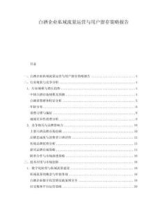 白酒企業(yè)私域流量運(yùn)營(yíng)與用戶留存策略報(bào)告