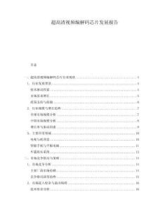 超高清視頻編解碼芯片發(fā)展報告