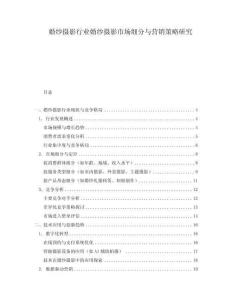 婚紗攝影行業(yè)婚紗攝影市場(chǎng)細(xì)分與營(yíng)銷策略研究
