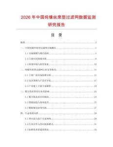 2026年中國純鎳絲席型過濾網數據監測研究報告