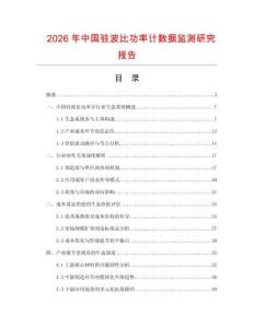 2026年中國駐波比功率計數(shù)據(jù)監(jiān)測研究報告