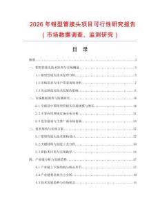 2026年鉗型管接頭項目可行性研究報告（市場數(shù)據(jù)調(diào)查、監(jiān)測研究）