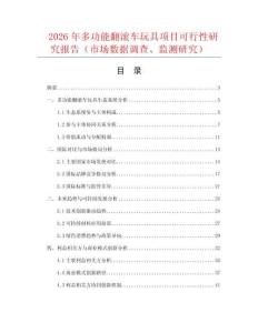 2026年多功能翻滾車玩具項目可行性研究報告（市場數(shù)據(jù)調(diào)查、監(jiān)測研究）