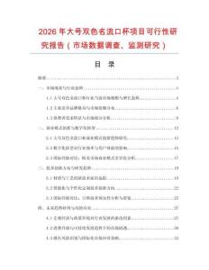 2026年大號雙色名流口杯項目可行性研究報告（市場數據調查、監(jiān)測研究）