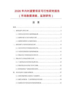 2026年內(nèi)襯直管項目可行性研究報告（市場數(shù)據(jù)調(diào)查、監(jiān)測研究）