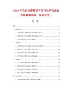 2026年雙頭按摩器項目可行性研究報告（市場數(shù)據(jù)調(diào)查、監(jiān)測研究）