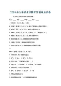 2025年九年級(jí)化學(xué)期末空前絕后試卷